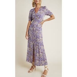 Anthropologie Patrizia Maxi Dress in Purple Motif
